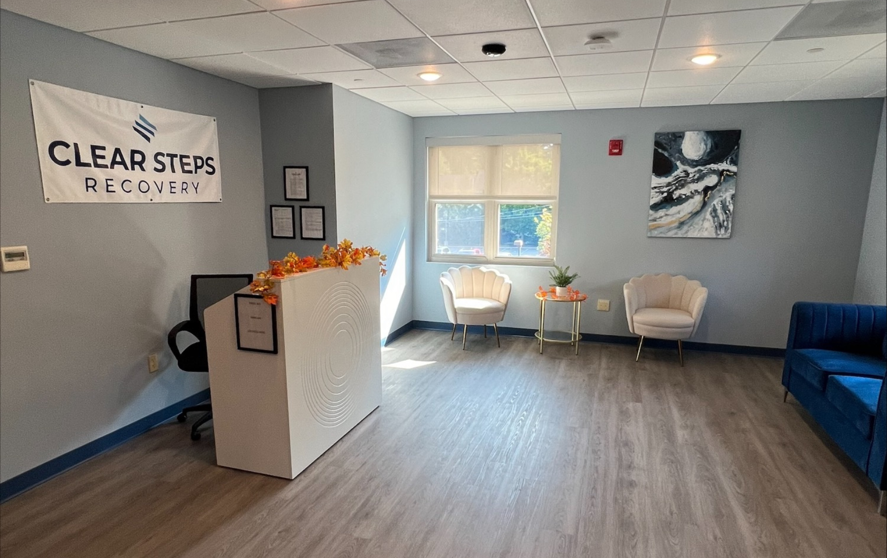Clear Steps Recovery Needham reception room
